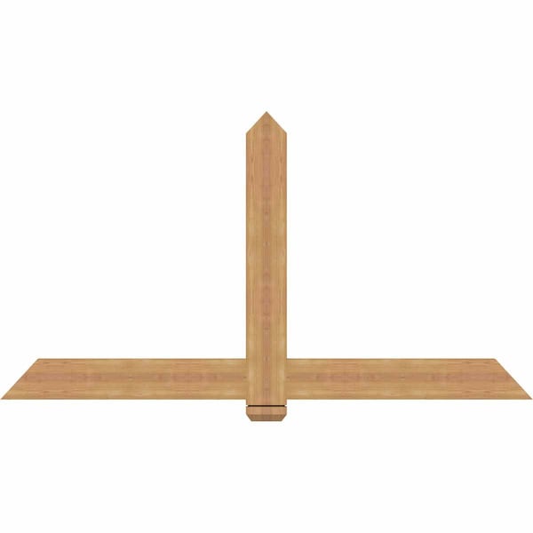 Ekena Millwork Eugene Smooth Timber Gable Bracket, Western Red Cedar, 72"W x 39"H x 1 1/2"D x 5 1/2"F, 13/12 Pitch GBW072X39X0206EUG00SWR - main
